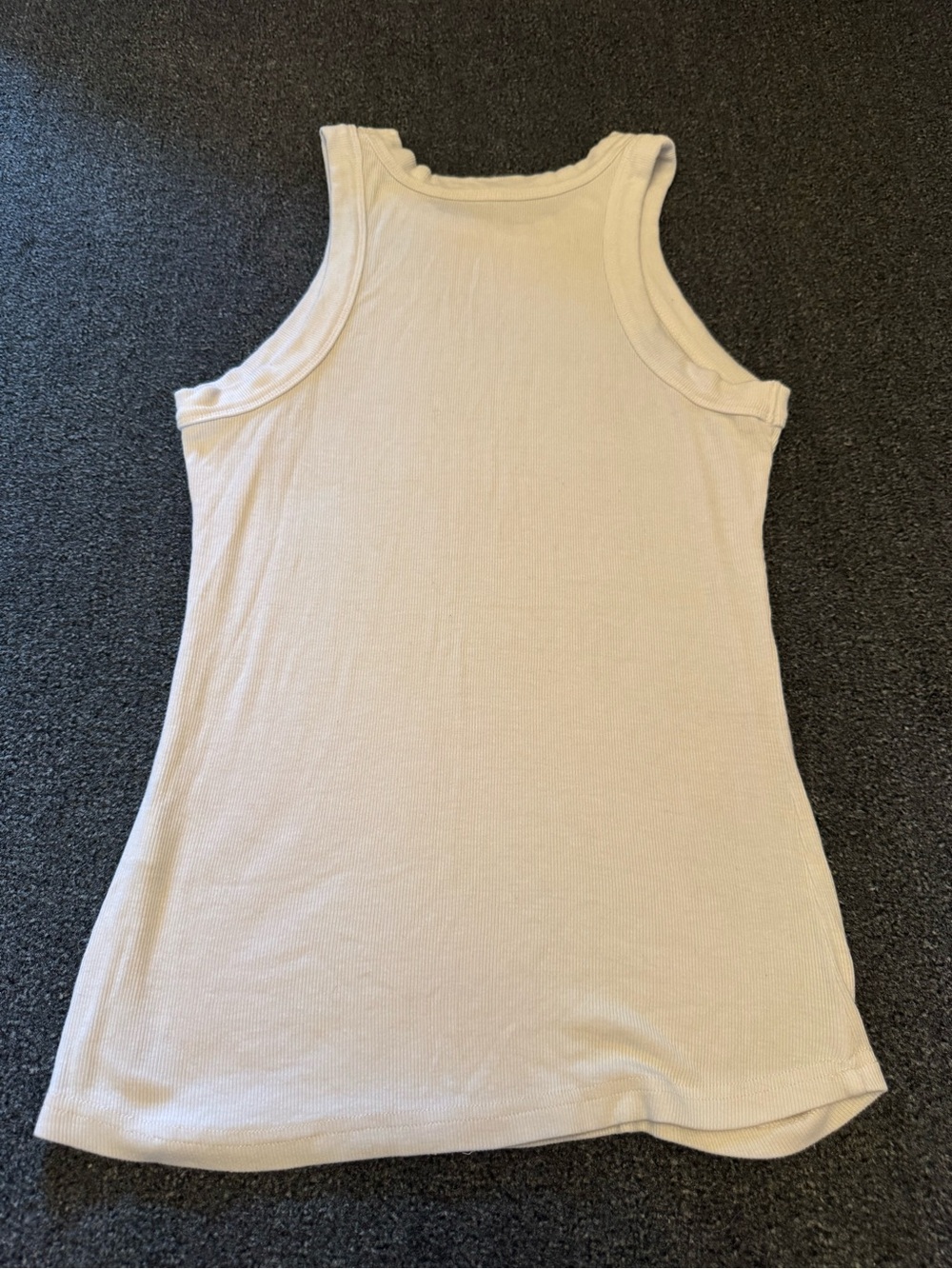 Bundle 2 Ribbed High Neck Tank Tops Blue White Racerback Basic Camis Size M - Picture 3 of 11